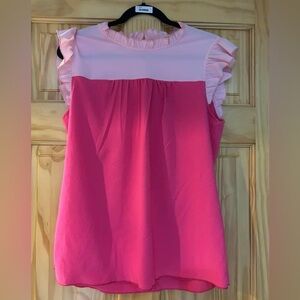 Boutique 2 toned pink blouse size medium great condition never worn